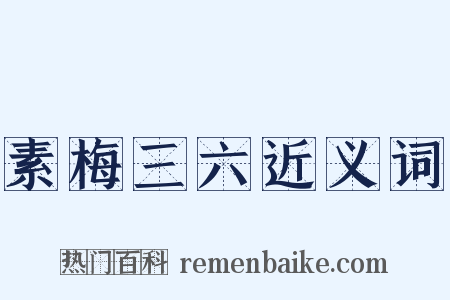素梅三六近义词是什么意思的图片
